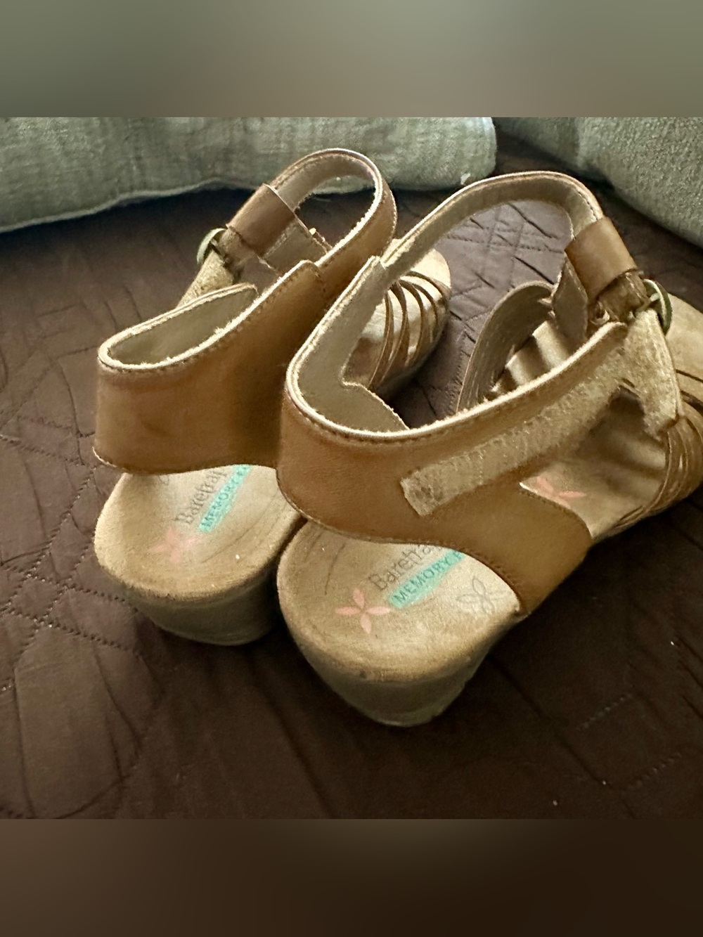 BareTraps Hanah Tan Gladiator Sandals Sz 8 Velcro Closure - Picture 5 of 9